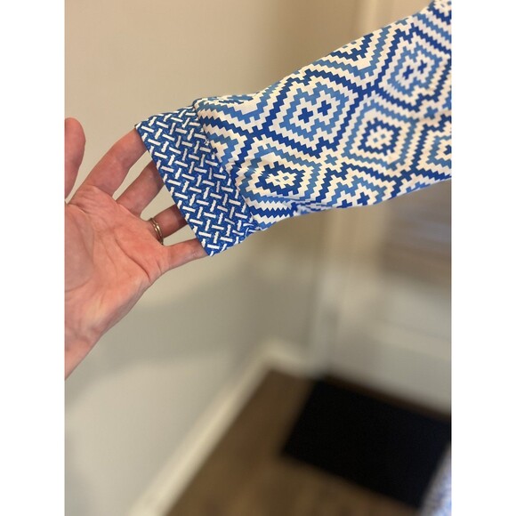 J. Mclaughlin Gisel Catalina Nylon 3/4 Sleeve U-Neck Dress Blue Women Large - Picture 10 of 11